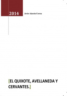 EL Quixote, Avellaneda y Cervantes