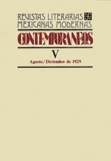Contemporáneos V, agosto–diciembre de 1929