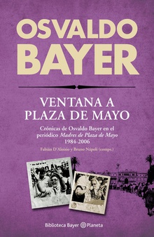 Biblioteca Bayer. Ventana a Plaza de Mayo